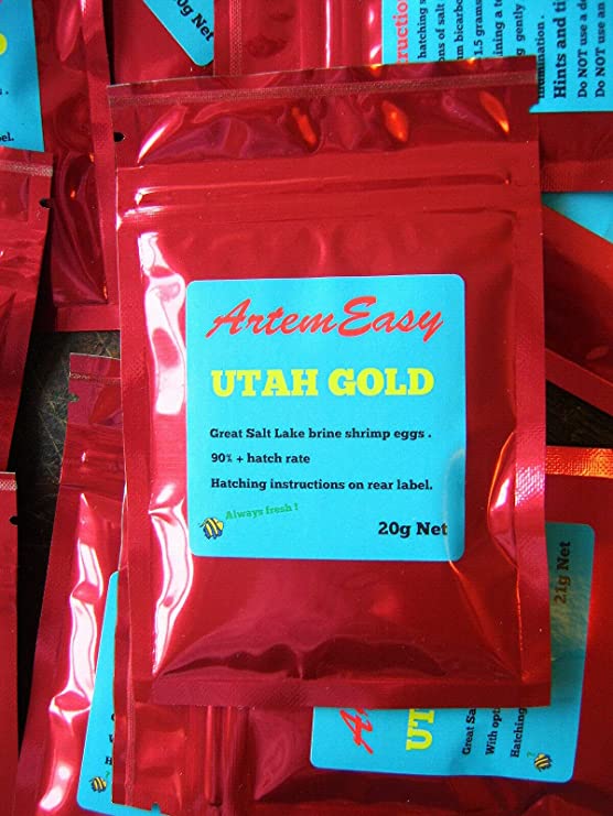 ArtemEasy GSL Brine Shrimp Eggs . Artemia . 90% Hatch Rate . 3 x 20g Multipack .