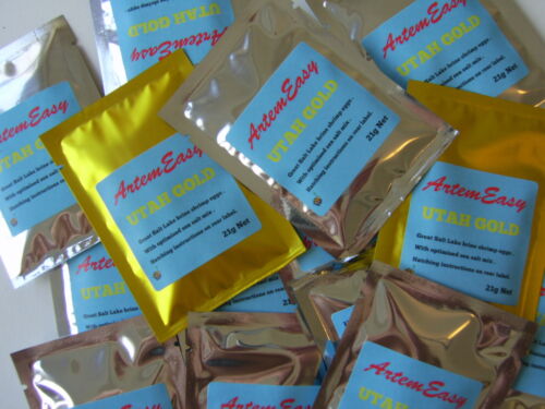 ArtemEasy GSL Brine Shrimp Eggs With Hatching Salt Mix . 3 Pack .